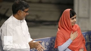 Malala Yousafzai and Kailash Satyarthi receive their Nobel Peace Prizes | Mashable