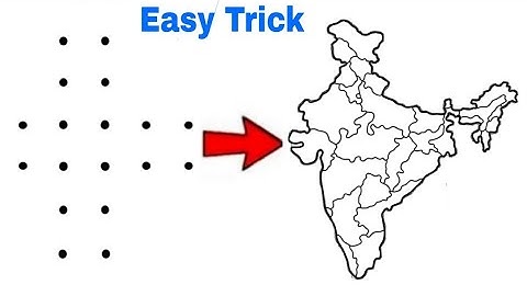 India 🇮🇳 map easy trick | How to draw India map With Dots | India map drawing | map of india