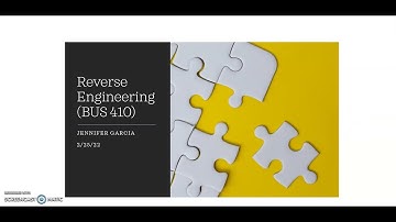 Reverse Engineering using Tableau (BUS 410)