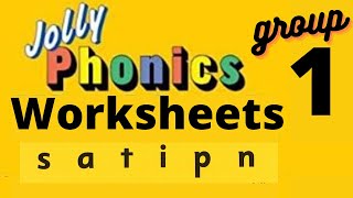 jolly phonics phase 1 group 1 worksheet lkg ukg toddlers preschool practice workbook youtube