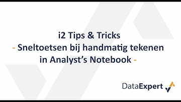 i2 Tips & Tricks: Sneltoetsen bij handmatig tekenen in Analyst
