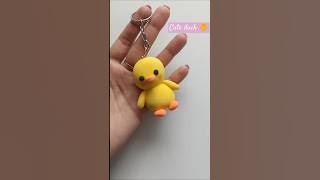 MAKE ADORABLE Duck Keychain with Airdryclay!