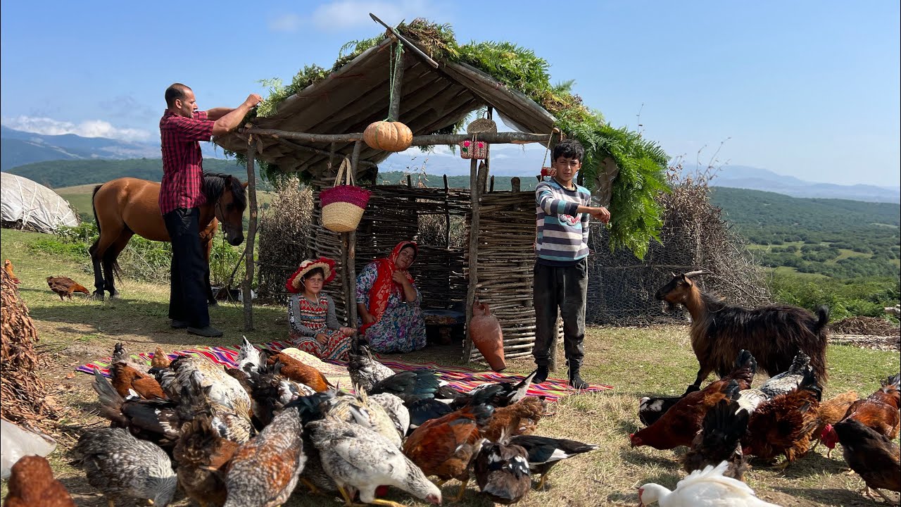 Building A Giant Nomadic Kitchen In The Mountains: Traditional Techniques At Their Finest!