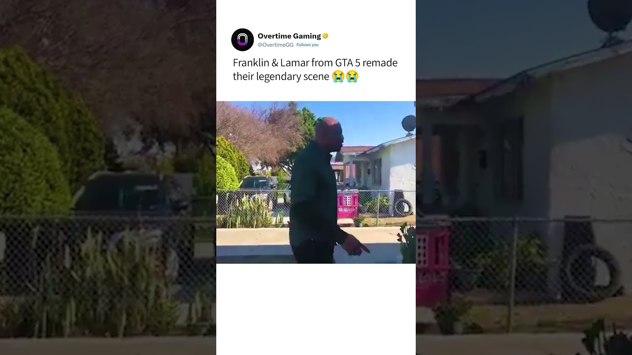 Franklin & Lamar From GTA 5 Remade Their Legendary Scene 😭😭
