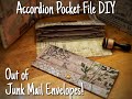 Accordion Pocket File From Junk Mail Envelopes | Envelope Crafts [Easy Tutorial]