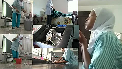 my morning routine house maid in Saudi Arabia #shagala #housemaid #Saudiarabia #kadama