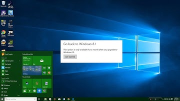 Windows 10 How to: Revert Back to 8.1