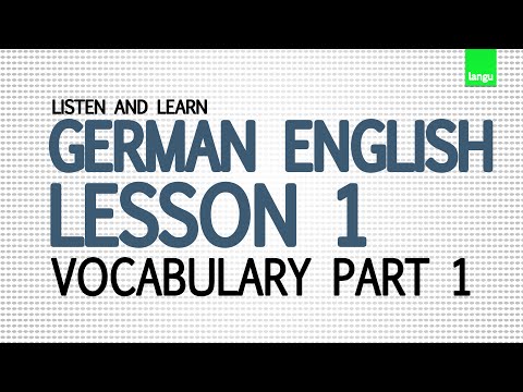 Learn German English Lesson 1 - Vocabulary Pronunciation Audio - Basic Words Part 1