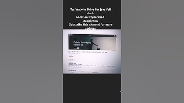 🚨 TCS Walk-In Drive 2025 | Java Fullstack Jobs in Hyderabad 💼 #job #jobsearch #shorts #trending