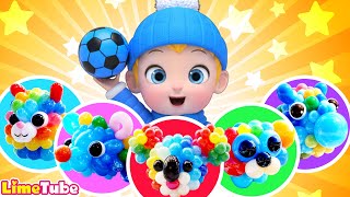 ✨⚽️ Pop the Magic Balloon! Guess the Surprise Animal Inside! | Learn Animal Words | LimeTube screenshot 2