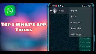 Top 5 Whatsapp Tricks In Hindi | whatsapp tricks india | new whatsapp tricks 2020 screenshot 5
