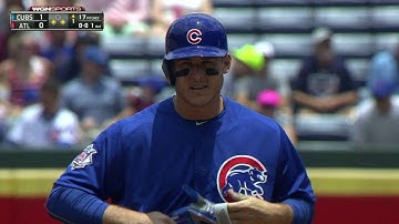 CHC@ATL: Rizzo opens the scoring with double to right