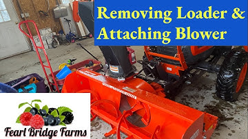Kioti CK2610 Removing Loader and Attaching Front Mount Snowblower