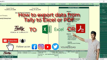How to Tally ERP 9  export data from Tally to Excel or PDF