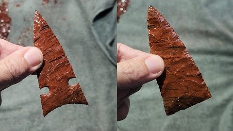 1982 - Part 2/2 - Triangular Chunk to Triangular Arrowhead Mahogany Obsidian #flintknapping