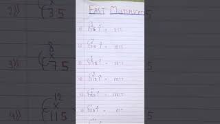 Fast Multiplication Trick| Multiply Faster Than a Calculator|Multiply Any Number Quickly 🚀| #shorts