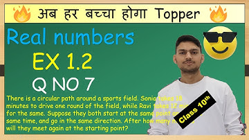 There is a circular path around a sports field. Sonia takes 18 minutes to drive one round of the fie