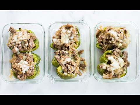 keto-meal-prep-|-keto-philly-cheesesteak-stuffed-peppers