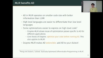 [EnzymeCon2023] Hackable Autodiff Extending Enzyme to MLIR for Reverse Mode Gradients