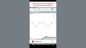 How to Use Path Array in AutoCAD - Path Array Command in AutoCAD #patharrayautocad #CADable