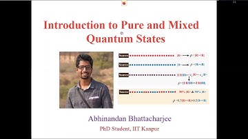 Introduction to pure and mixed quantum states part-1
