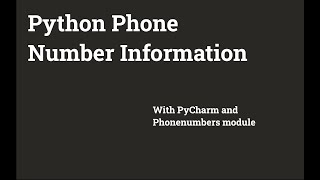 Get information about any phone number