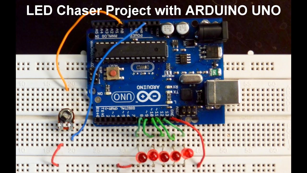 Arduino Projects | LED Chaser Knight Rider - YouTube