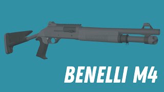 Low Poly Benelli M4 Animation