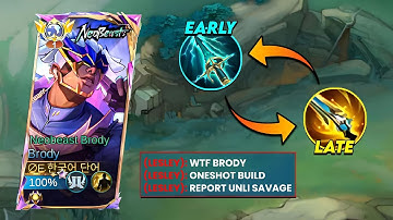 BRODY NEW ONE SHOT BUILD🔥 NEW BROKEN FIRST ITEM FOR EARLY TO LATE GAME DAMAGE HACK! (Unli savage)