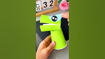 Don’t throw away disposable paper cups. Let’s make a cute monster with a big mouth. Simple and inte