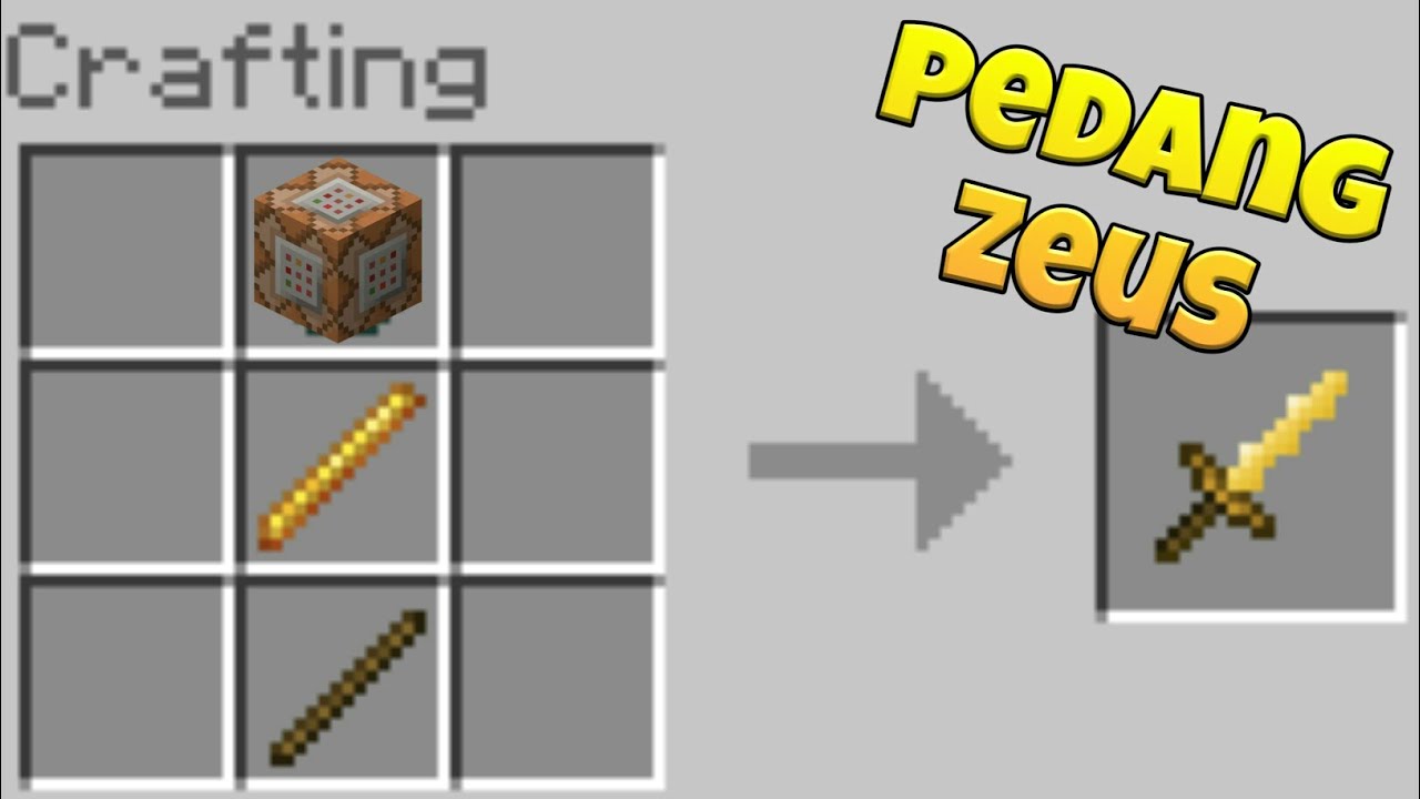 Cara Membuat Pedang Petir Di Minecraft Pe Youtube