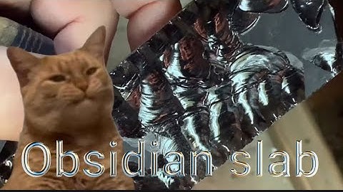 Experiment on a slab of #obsidian #flingknapping  #pressureflaking.