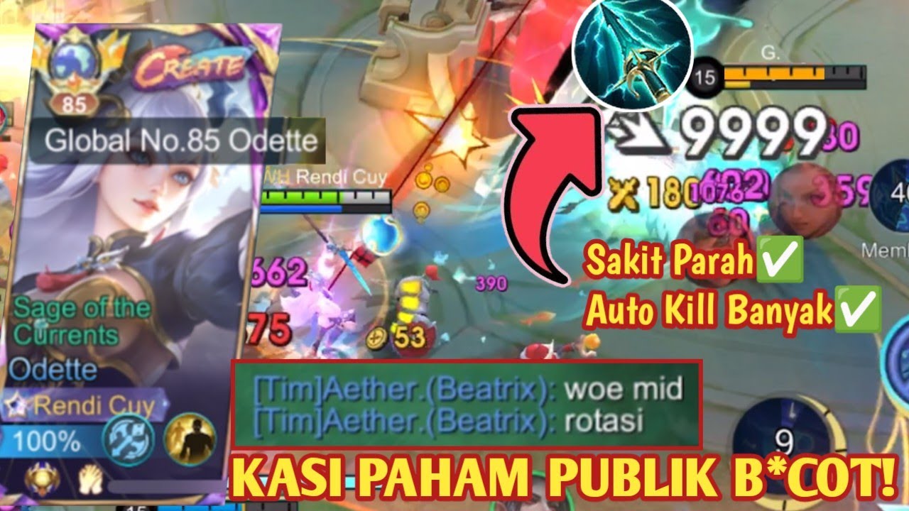 KETIKA ODETTE KU DIAJARI ROTASI😅 AUTO KASI PAHAM CUY! BUILD ODETTE TERSAKIT 2024 - MLBB