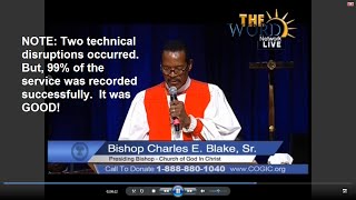 Bishop Charles E Blake COGIC St. Louis, MO, Convocation 2015