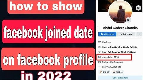 how to show your facebook joined date on your facebook profile (Abdul Qadeer)