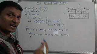Two Dimensional Array in C | Arrays in C language | C Tutorial | By Sudhakar Bogam | in telugu