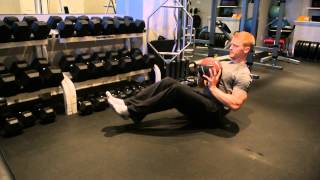 Isometric Exercises: Weighted V-sit (With Press) - Medicine Ball Workout, Functional Training, Core Profile