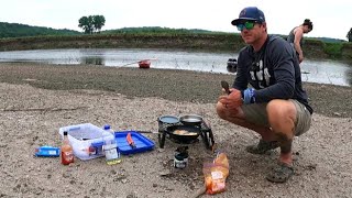 Remote Sandbar CATCH AND COOK!!! (Camping and Fishing)
