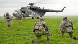 U.S. Army & Czech Army Paratroopers in Air Assault Operation