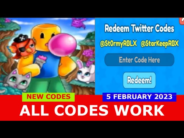 Roblox Bubble Gum Clicker Codes (February 2023)