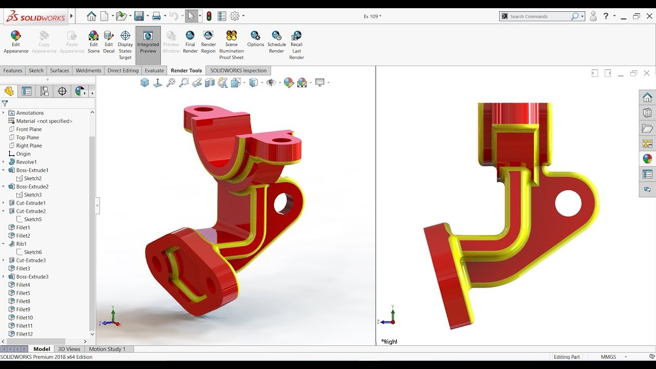 SolidWorks Tutorial for beginners Exercise 109