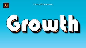 how To Create Custom 3D Typography Designs in Adobe Illustrator Cc | Text effect | Urdu/Hindi