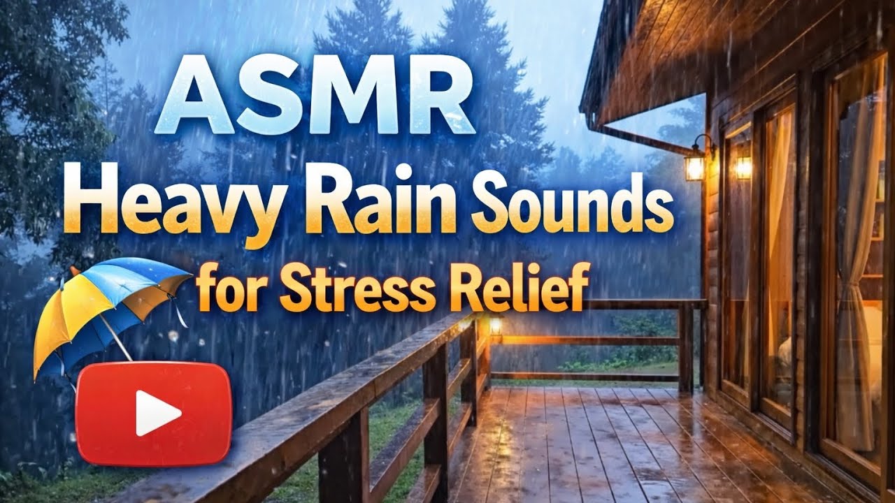 Heavy Rain ASMR 🌧️ Relaxing Rain Sounds for Deep Sleep & Stress Relief ...