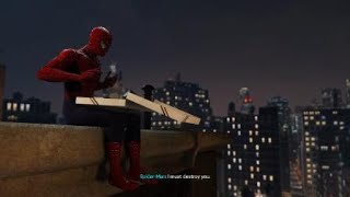 Spider-man ps4 pizza time cutscene with raimi suit
