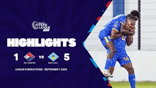 Highlights | Sint Maarten vs Saint Lucia | 2023\/24 Concacaf Nations League