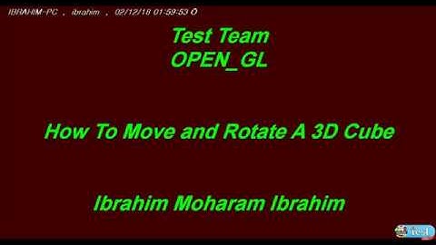 OpenGL Lecture 7 (Arabic)