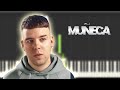 MUÑECA - Quevedo, JC Reyes | Instrumental Piano Tutorial / Partitura / Karaoke / MIDI