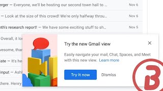 How to activate the new Gmail design "integrated view" | Tutorial