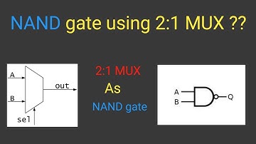 Implement NAND gate using 2:1MUX  | how to implement NAND gate using multiplexer  | design nand