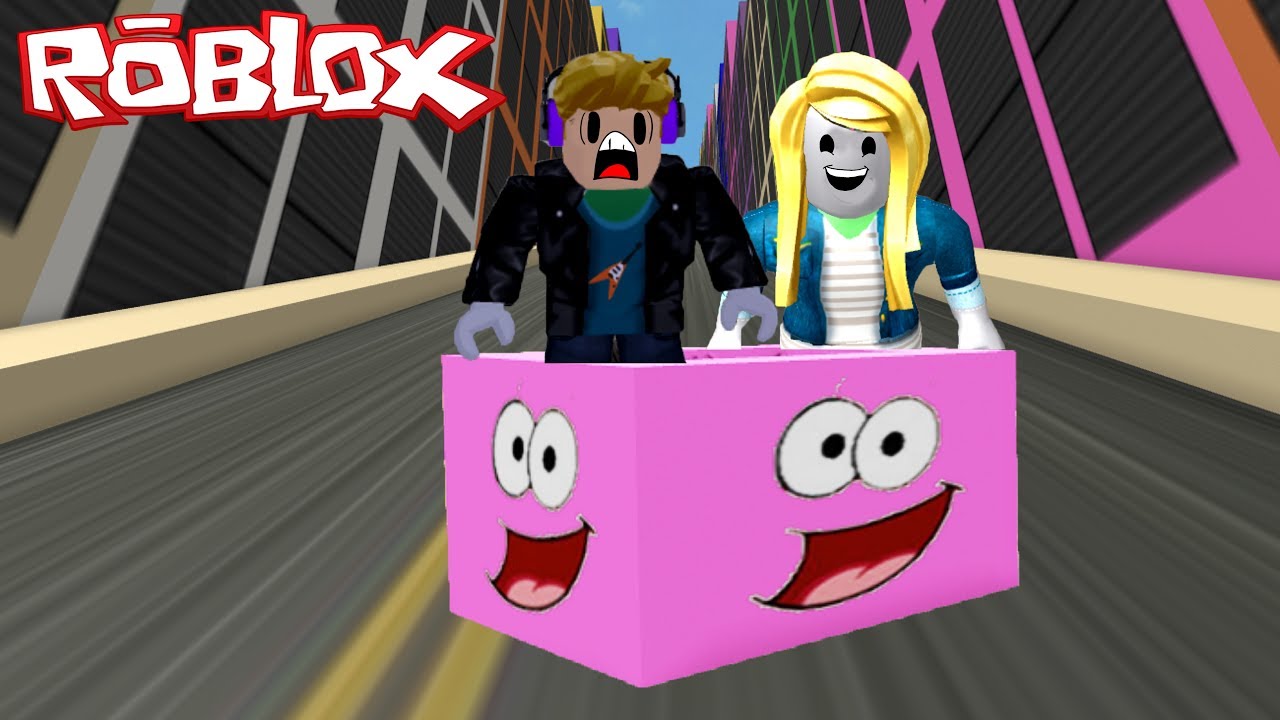 Roblox Ride Down A Slide Get In The Box Youtube - box ride down to the end roblox